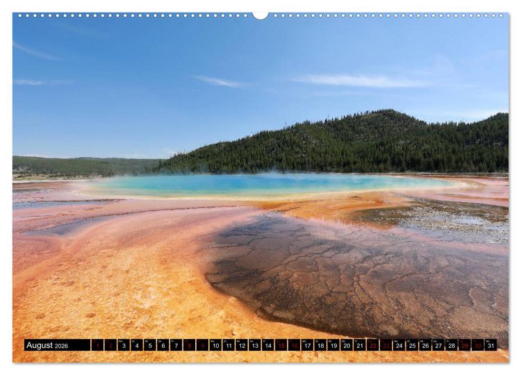 Produktbild: Wunderwelt Yellowstone 2026 (hochwertiger Premium Wandkalender 2026 DIN A2 quer), Kunstdruck in Hochglanz