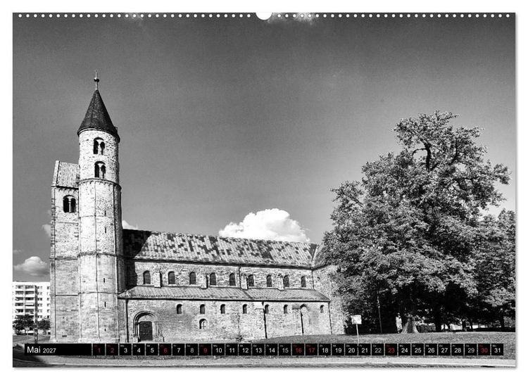 Produktbild: Magdeburg in Schwarz - Wei&szlig; (Wandkalender 2027 DIN A2 quer), CALVENDO Monatskalender