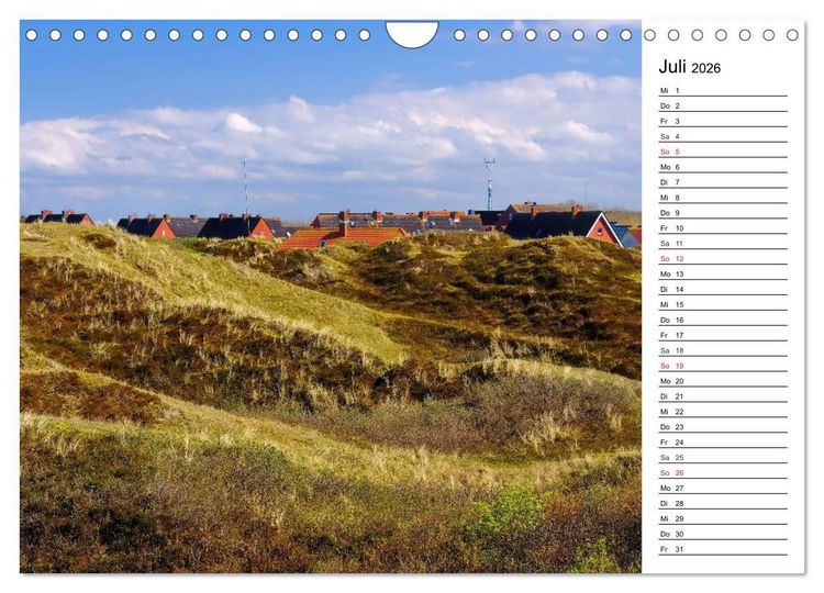 Produktbild: Langeoog - Sch&ouml;nste Insel Ostfrieslands (Wandkalender 2026 DIN A4 quer), CALVENDO Monatskalender