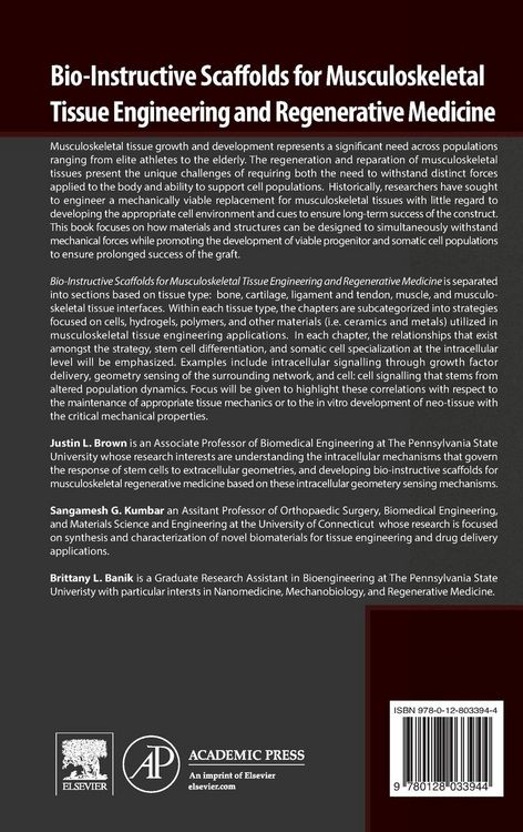 Produktbild: Bio-Instructive Scaffolds for Musculoskeletal Tissue Engineering and Regenerative Medicine