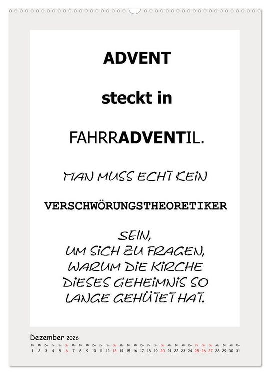 Produktbild: Spr&uuml;chekalender. Witziges f&uuml;rs B&uuml;ro (hochwertiger Premium Wandkalender 2026 DIN A2 hoch), Kunstdruck in Hochglanz