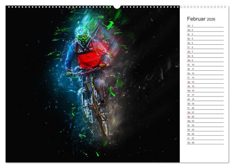 Produktbild: Downhill Explosion (hochwertiger Premium Wandkalender 2026 DIN A2 quer), Kunstdruck in Hochglanz