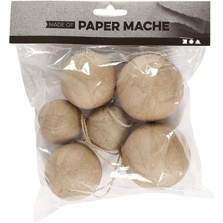 Produktbild: Creativ Company Weihnachtskugeln aus Holz, D 4+5+6 cm, 6er Set