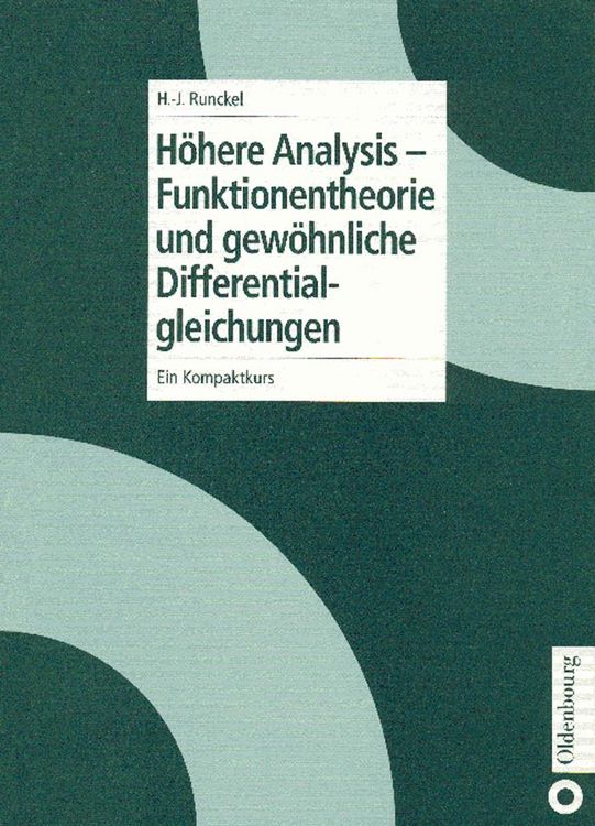 Produktbild: H&ouml;here Analysis - Funktionentheorie und gew&ouml;hnliche Differentialgleichungen
