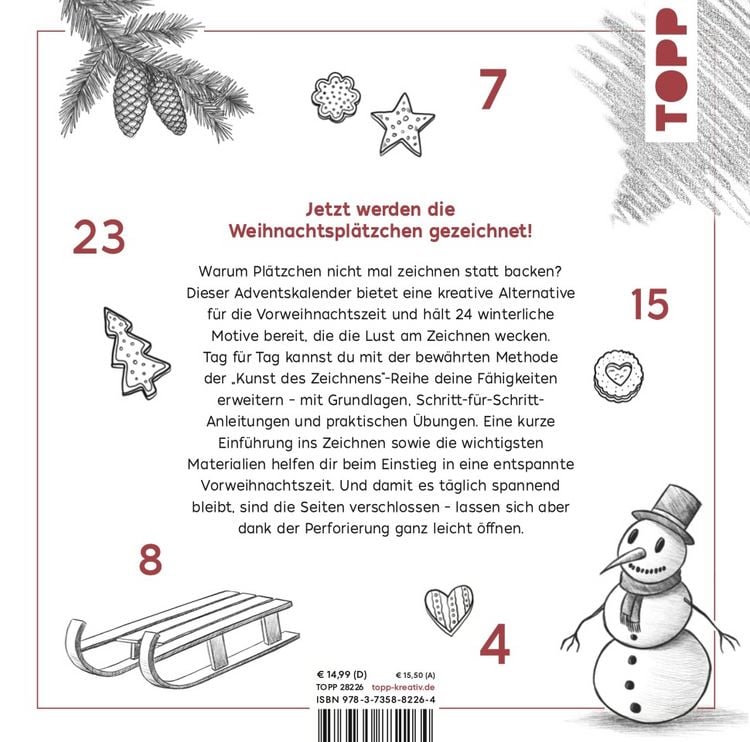 Produktbild: Kunst des Zeichnens Weihnachtszeit - Adventskalender