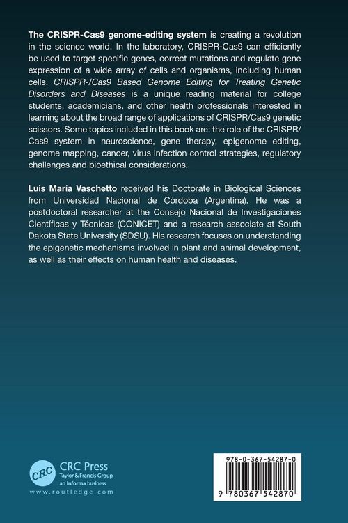 Produktbild: CRISPR-/Cas9 Based Genome Editing for Treating Genetic Disorders and Diseases