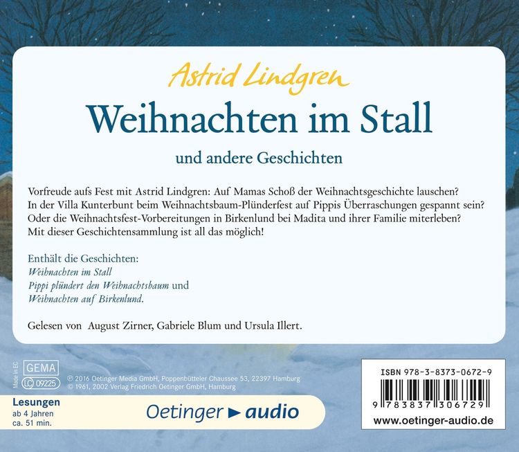 Produktbild: Weihnachten im Stall und andere Geschichten