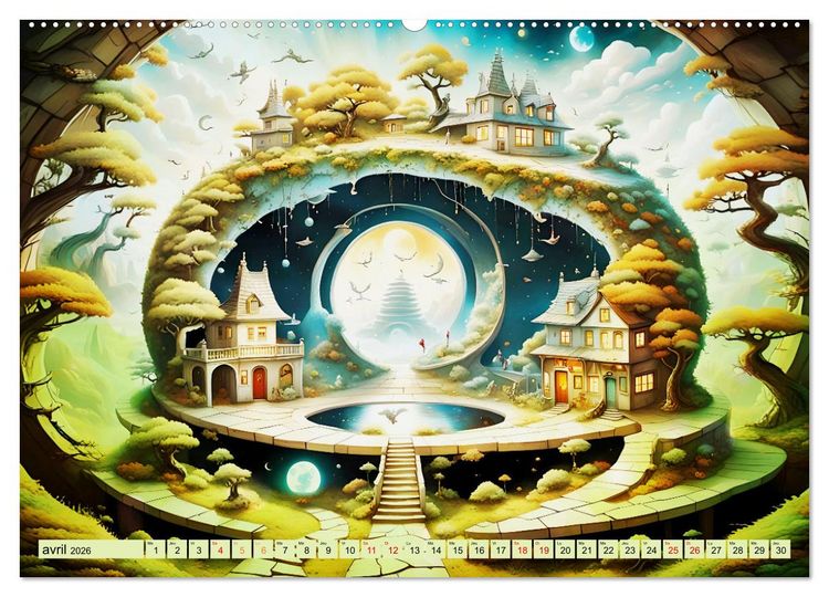 Produktbild: Des Portes imaginaires (Calendrier mural 2026 DIN A2 vertical) calendrier de bureau