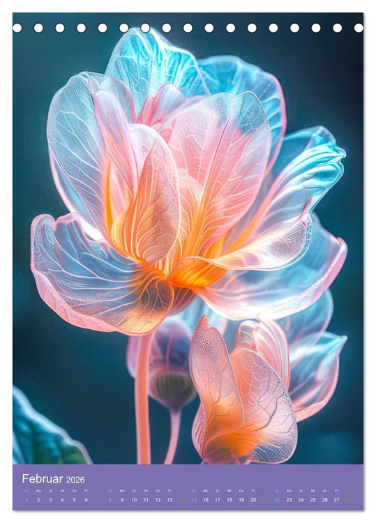Produktbild: Blumen der Fantasie (Tischkalender 2026 DIN A5 hoch), CALVENDO Monatskalender