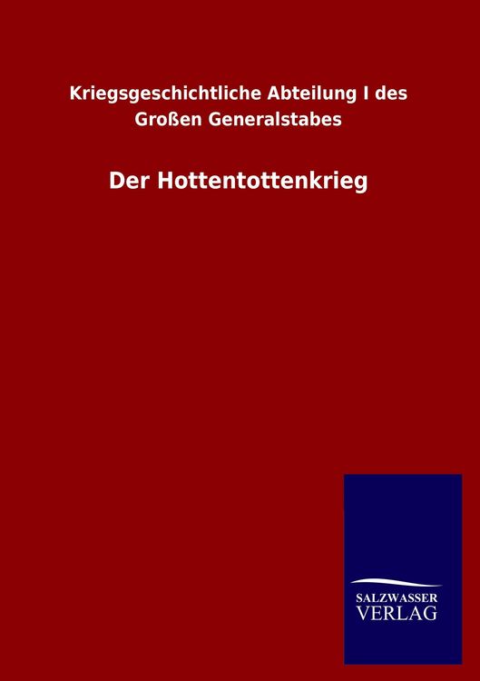 Produktbild: Der Hottentottenkrieg