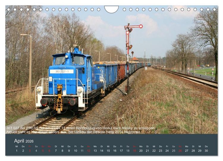 Produktbild: Mit Diesellokomotiven quer durch die Lausitz - 2026 (Wandkalender 2026 DIN A4 quer), CALVENDO Monatskalender