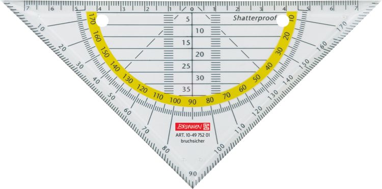 Produktbild: Brunnen Geometrie-Dreieck zum Abheften, bruchsicher | 16 cm, glasklar