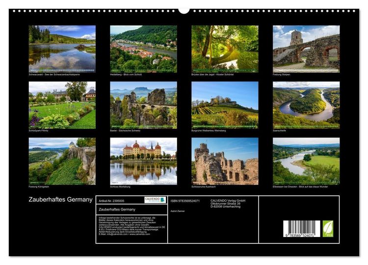 Produktbild: Zauberhaftes Germany (hochwertiger Premium Wandkalender 2027 DIN A2 quer), Kunstdruck in Hochglanz
