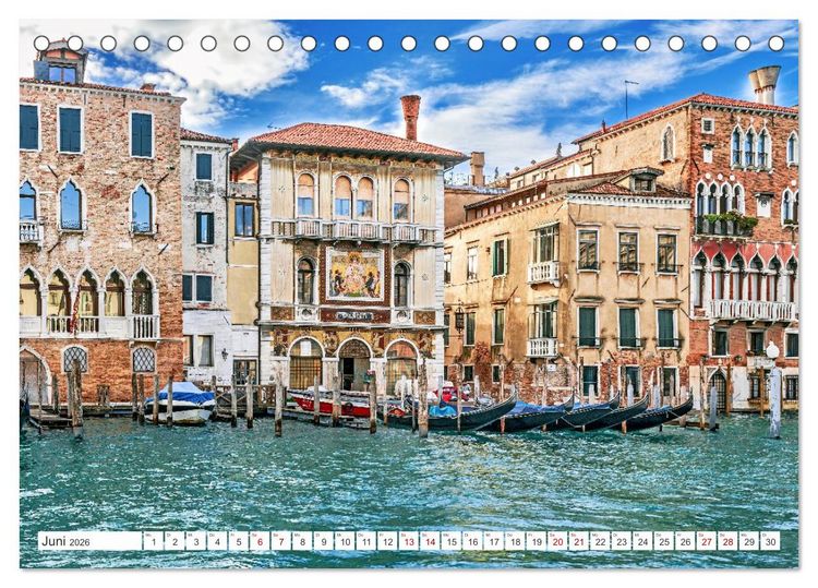 Produktbild: Venedig - Impressionen aus der Serenissima (Tischkalender 2026 DIN A5 quer), CALVENDO Monatskalender