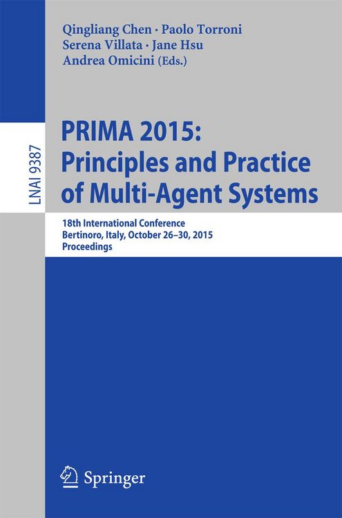 Produktbild: PRIMA 2015: Principles and Practice of Multi-Agent Systems