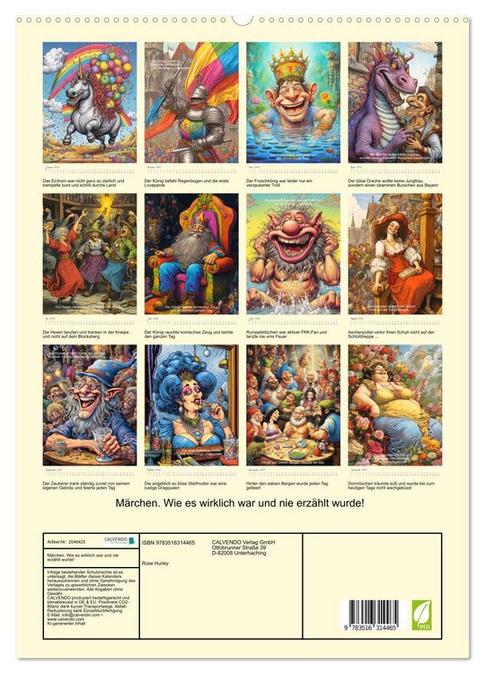 Produktbild: M&auml;rchen. Wie es wirklich war und nie erz&auml;hlt wurde! (hochwertiger Premium Wandkalender 2026 DIN A2 hoch), Kunstdruck in Hochglanz