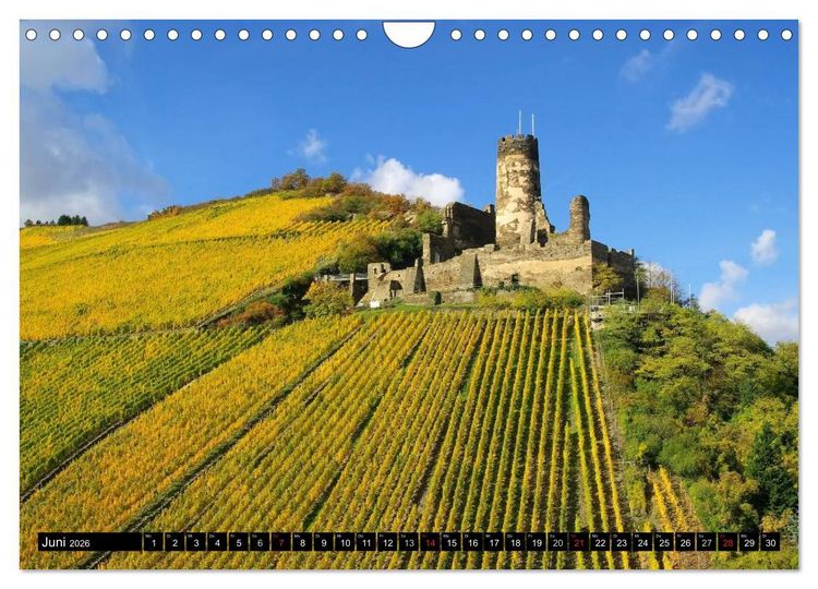 Produktbild: Der Rhein. Oberes Mittelrheintal von Bingen bis Koblenz (Wandkalender 2026 DIN A4 quer), CALVENDO Monatskalender