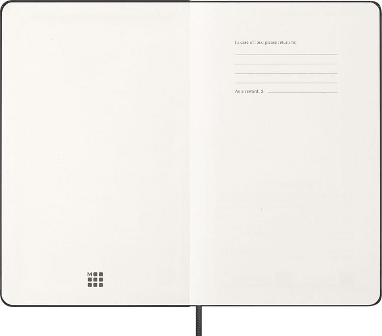 Produktbild: Moleskine 12 Monate Wochenkalender 2027, Large/A5, 1 Wo = 2 Seiten, horizontal, fester Einband, Schwarz
