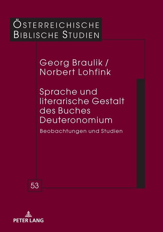Produktbild: Sprache und literarische Gestalt des Buches Deuteronomium