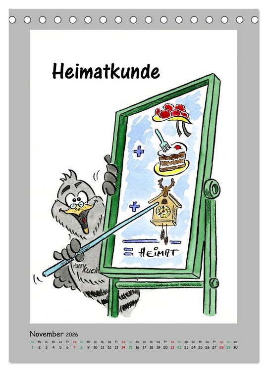 Produktbild: HarryKuckuck - Der Schwarzwald ruft (Tischkalender 2026 DIN A5 hoch), CALVENDO Monatskalender