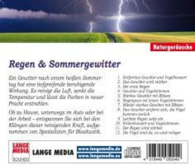 Produktbild: Naturger&auml;usche - Regen & Sommergewitter