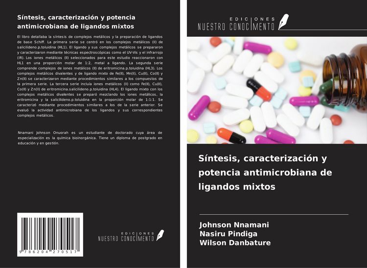 Produktbild: S&iacute;ntesis, caracterizaci&oacute;n y potencia antimicrobiana de ligandos mixtos