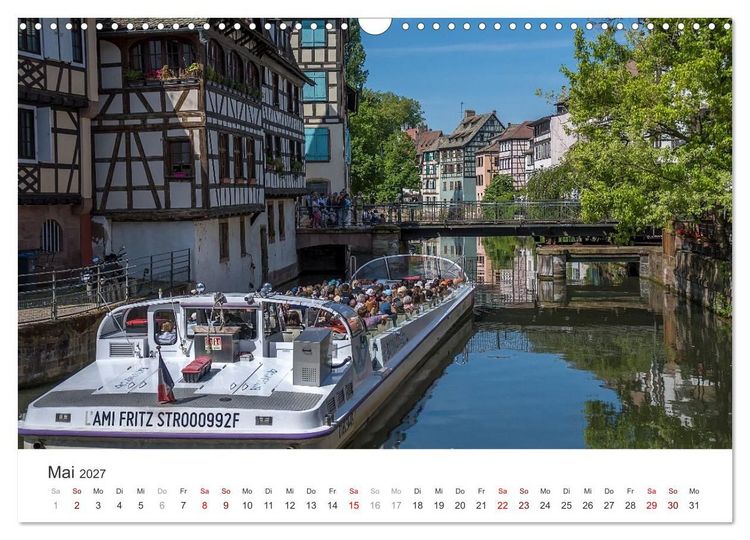 Produktbild: Elsass - von Stra&szlig;burg bis Colmar, zwischen Rhein und Vogesen (Wandkalender 2027 DIN A3 quer), CALVENDO Monatskalender