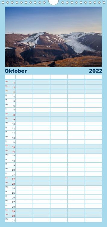 Produktbild: Familienplaner Spitzbergen - Wild.Rau.Ungez&auml;hmt. (Wandkalender 2022 , 21 cm x 45 cm, hoch)