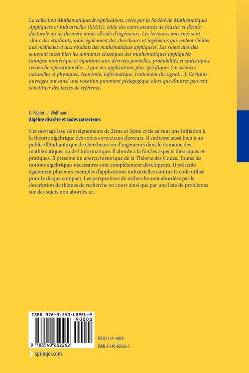 Produktbild: Alg&egrave;bre discr&egrave;te et codes correcteurs