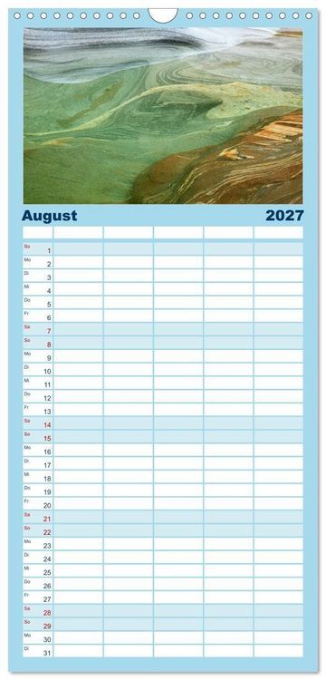 Produktbild: Familienplaner 2027 - Farben und Formen der Verzasca mit 5 Spalten (Wandkalender, 21 x 45 cm) CALVENDO