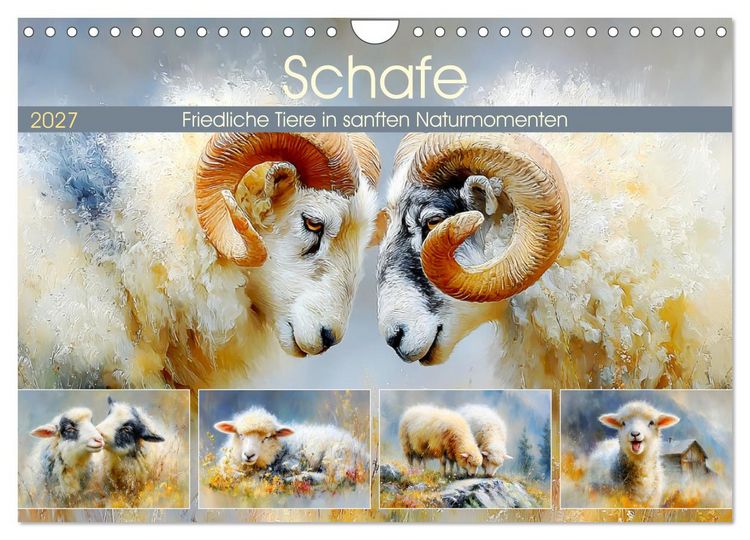 Produktbild: Schafe. Friedliche Tiere in sanften Naturmomenten (Wandkalender 2027 DIN A4 quer), CALVENDO Monatskalender