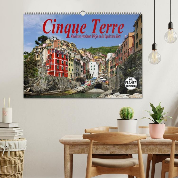 Produktbild: Cinque Terre - Malerische, vertr&auml;umte D&ouml;rfer an der ligurischen K&uuml;ste (Wandkalender 2026 DIN A2 quer), CALVENDO Monatskalender