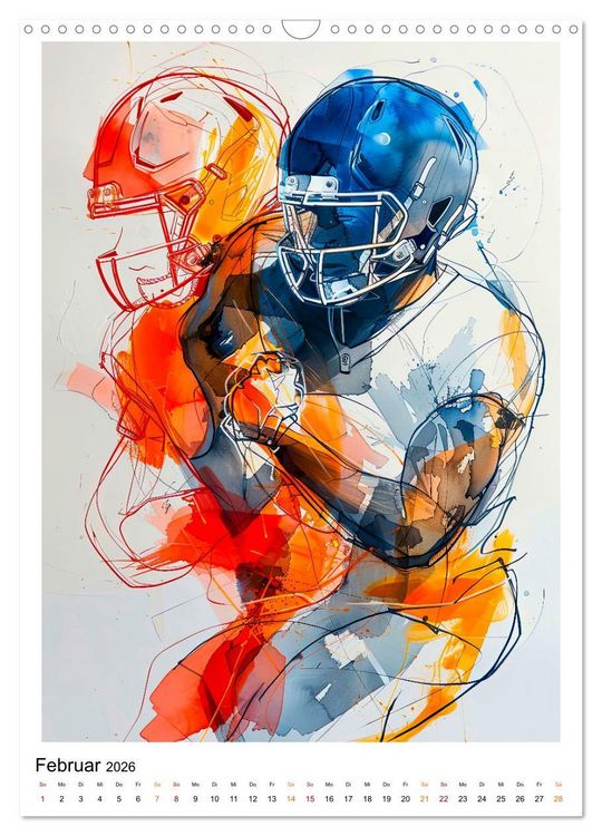 Produktbild: American Football - tolle Momente (Wandkalender 2026 DIN A3 hoch), CALVENDO Monatskalender