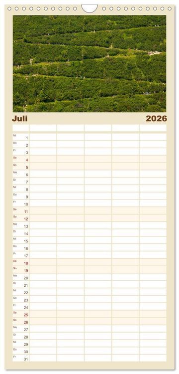 Produktbild: Familienplaner 2026 - Berge. Wege in die Natur mit 5 Spalten (Wandkalender, 21 x 45 cm) CALVENDO