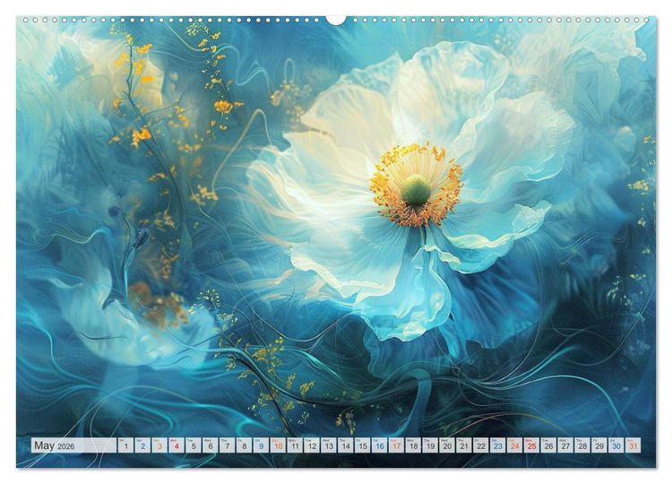 Produktbild: Etherial flowers (High Quality Premium Wall Calendar 2026 DIN A2 landscape),CALVENDO 12 Month Wall Calendar
