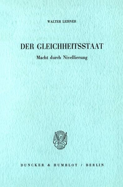 Produktbild: Der Gleichheitsstaat.