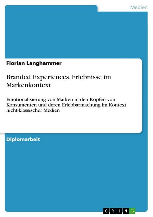 Produktbild: Branded Experiences. Erlebnisse im Markenkontext