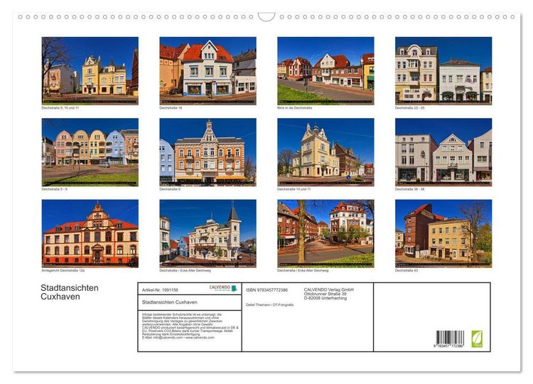 Produktbild: Stadtansichten Cuxhaven (Wandkalender 2026 DIN A2 quer), CALVENDO Monatskalender