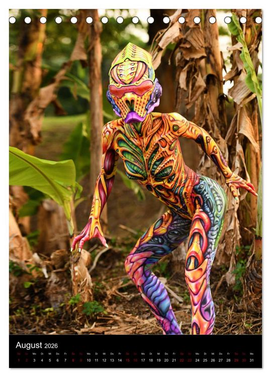 Produktbild: Equatorial Guinea Bodypainting Festival "Origins" (Tischkalender 2026 DIN A5 hoch), CALVENDO Monatskalender