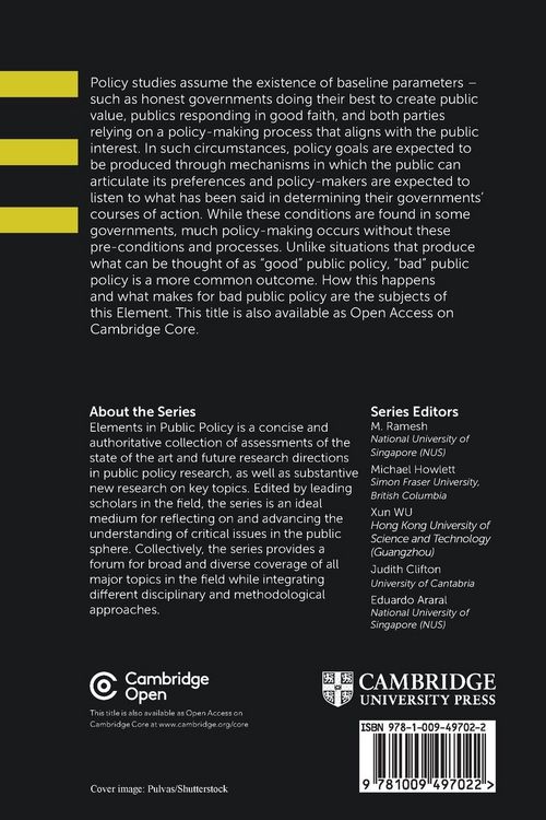 Produktbild: Bad Public Policy