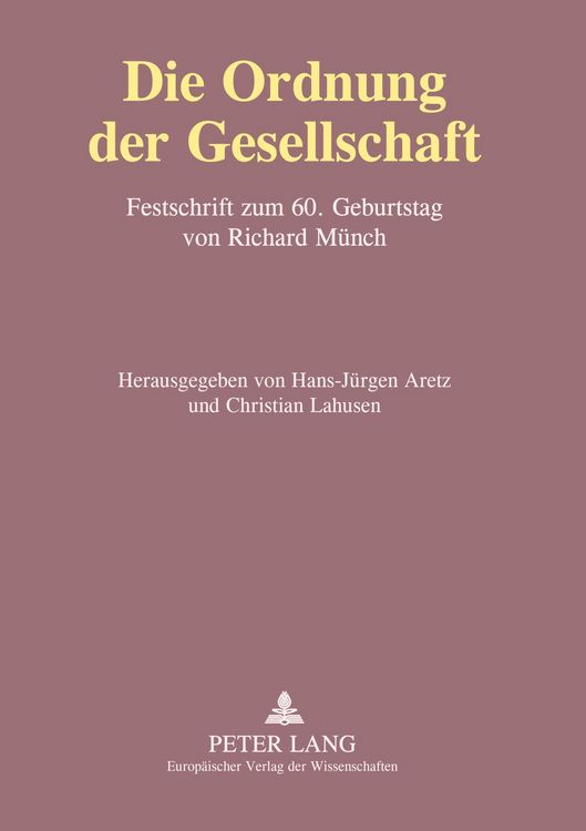 Produktbild: Die Ordnung der Gesellschaft