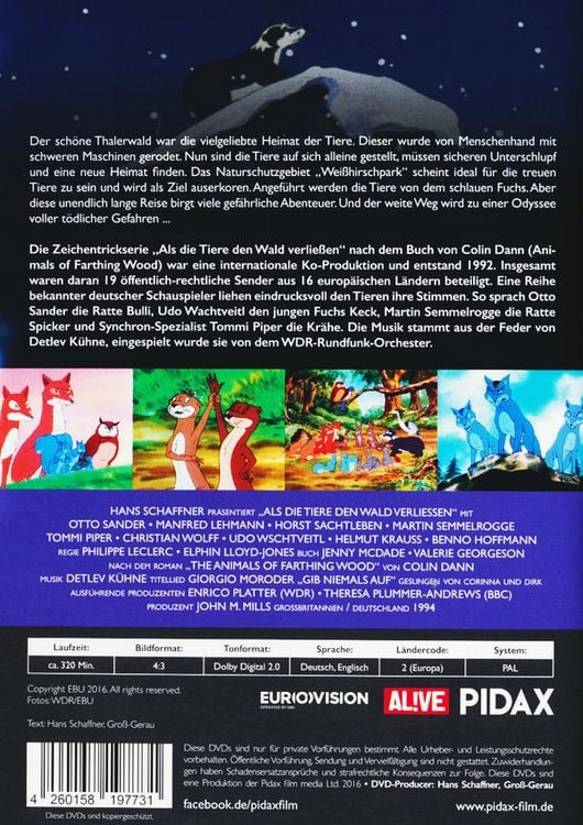 Produktbild: Als die Tiere den Wald verlie&szlig;en - Staffel 2 [2 DVDs]