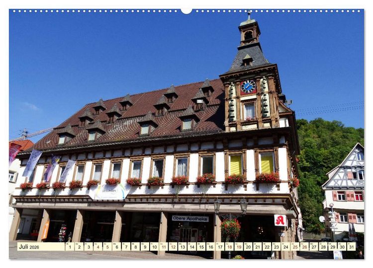 Produktbild: Unterwegs in der Altstadt von Geislingen (Wandkalender 2026 DIN A2 quer), CALVENDO Monatskalender
