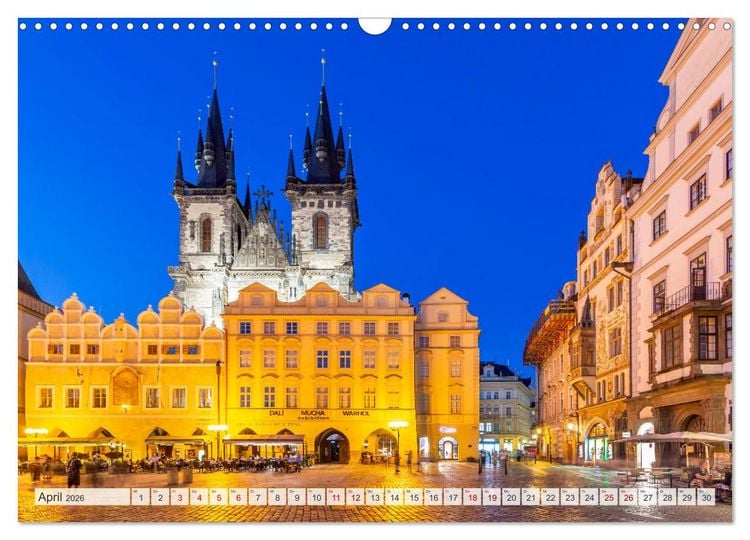 Produktbild: PRAG Impressionen bei Tag und Nacht (Wandkalender 2026 DIN A3 quer), CALVENDO Monatskalender