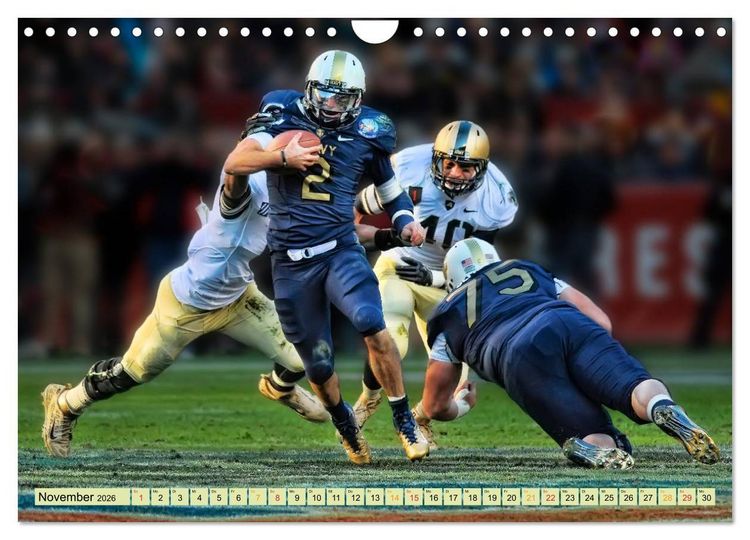 Produktbild: American Football - Taktik und Athletik (Wandkalender 2026 DIN A4 quer), CALVENDO Monatskalender