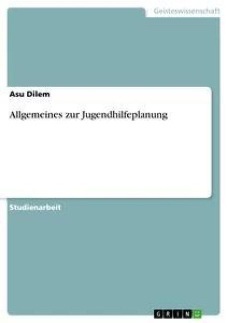 Produktbild: Allgemeines zur Jugendhilfeplanung