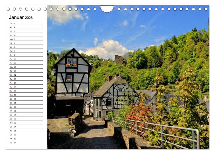 Produktbild: Eine Perle in der Eifel - Monschau (Wandkalender 2026 DIN A4 quer), CALVENDO Monatskalender