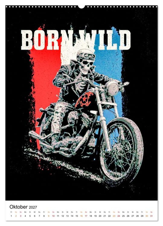 Produktbild: Phantom Bikers - Born Wild (Wandkalender 2027 DIN A2 hoch), CALVENDO Monatskalender