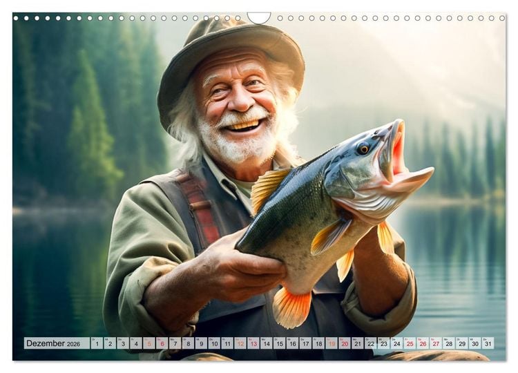 Produktbild: Angeln und Fischen Impressionen (Wandkalender 2026 DIN A3 quer), CALVENDO Monatskalender