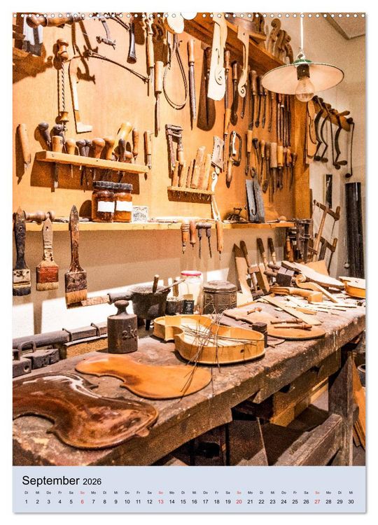 Produktbild: Alte Werkst&auml;tten, Werkb&auml;nke und Handwerkszeug (hochwertiger Premium Wandkalender 2026 DIN A2 hoch), Kunstdruck in Hochglanz